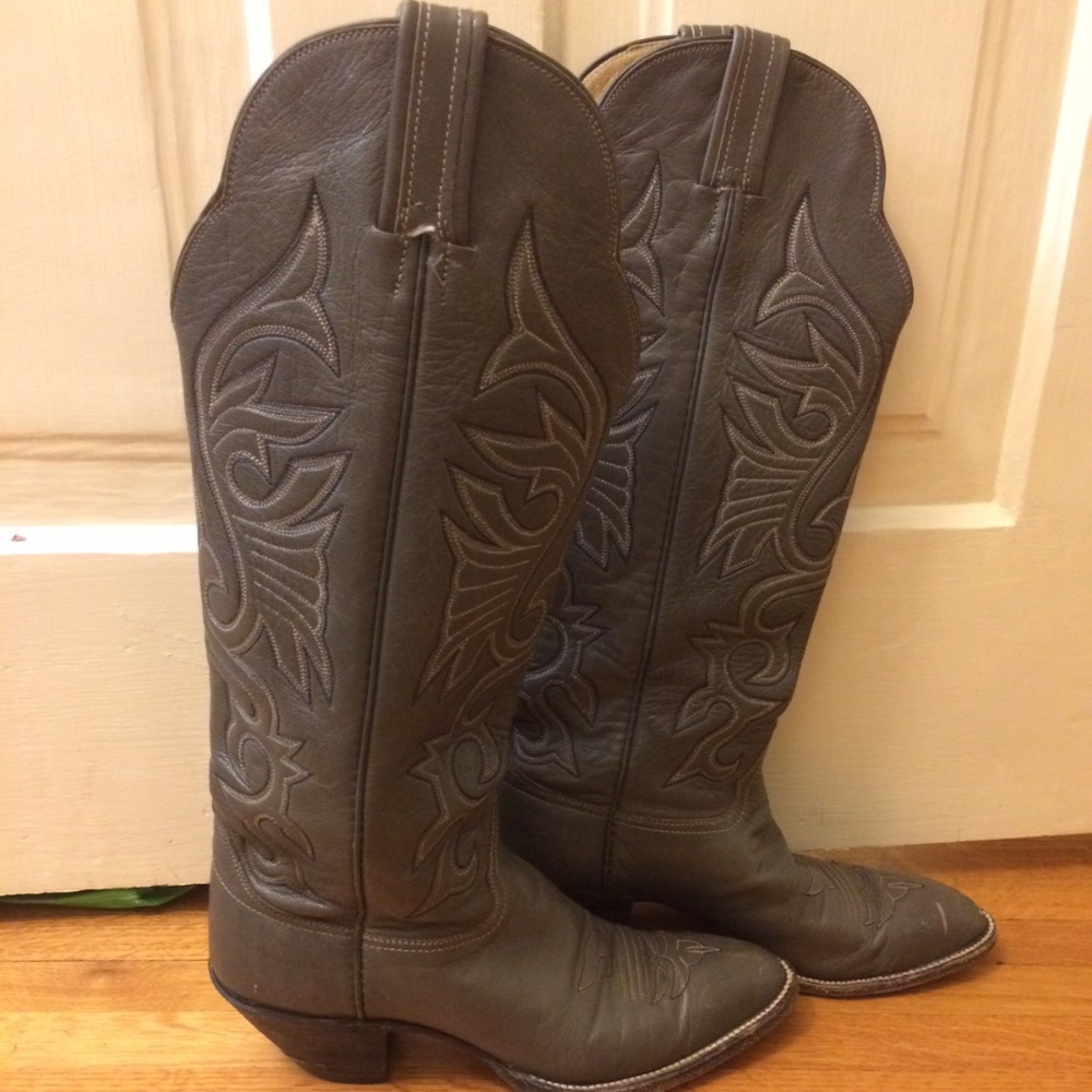 Hondo Grey Cowboy Boots
